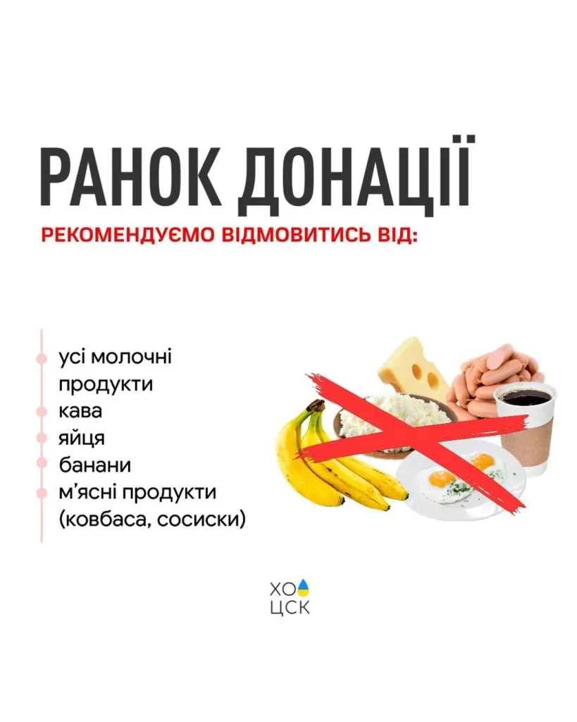 Дієта перед здачею крові