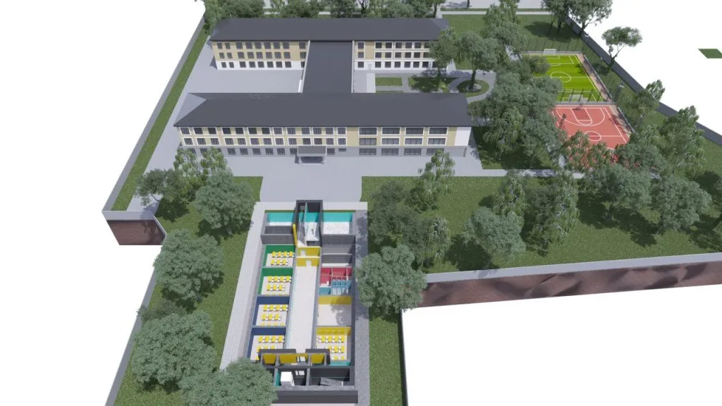 Рендер майбутньої школи-укриття у Коротичі