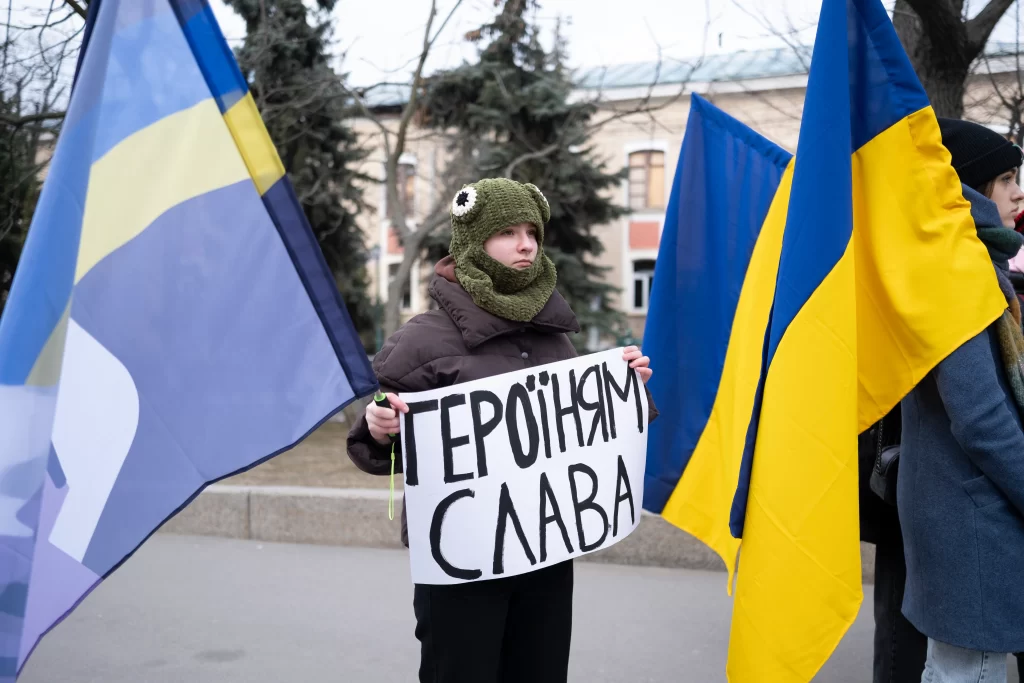 Акція 8 березня біля Харківської обласної військової адміністрації. Фото: Кристина Пашкіна