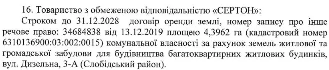 Фірмам Анатолія Денисенка поновили оренду землі Харків