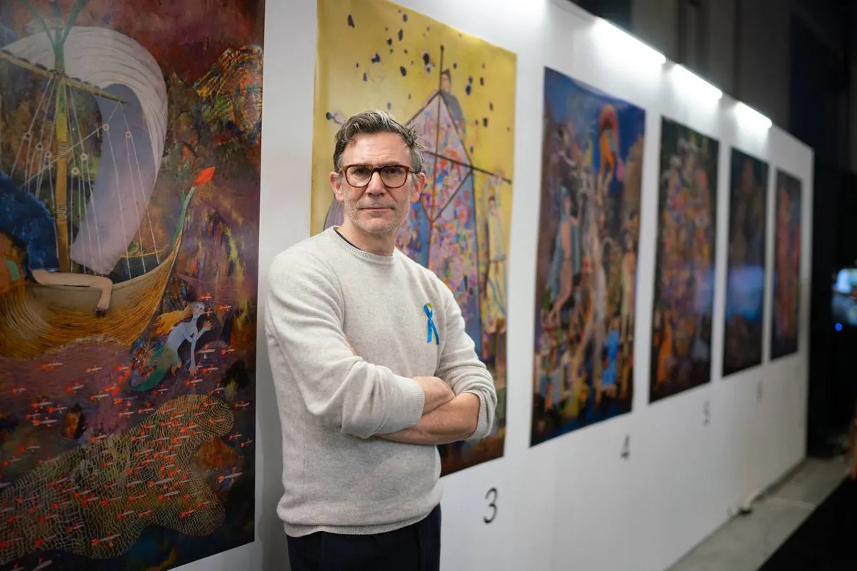 Французький режисер Мішель Хазанавічус на виставці харківської студії в Монреалі