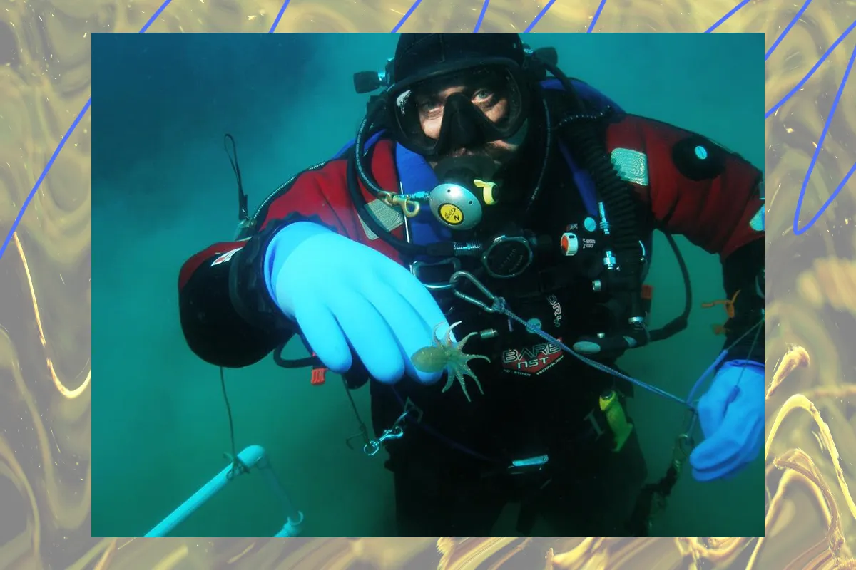 Андрій Утєвський під час занурення